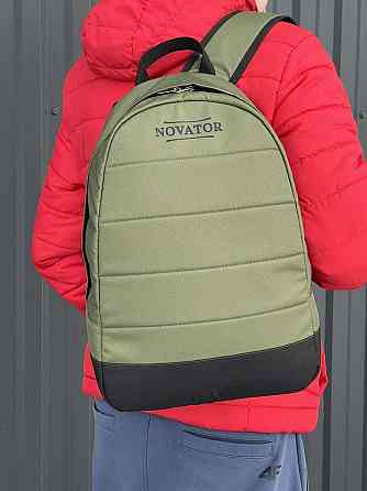 Рюкзак туристичний зелено-чорний Novator BL-2171 Київ