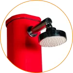 Душ солнечный  алюминиевый с мойкой для ног. красный A620/3027. 22 л Киев - изображение 4