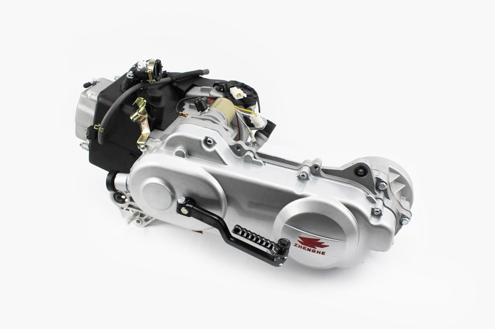 Двигун скутерний в зборі 4Т-80куб (довгий варіатор, довгий вал) Київ - фото 1