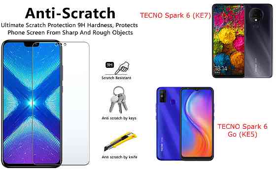 Защитное стекло NeoGlass для TECNO Spark 6 (KE7),  Spark 6 Go (KE5) – ультрапрозрачное и устойчивое Киев