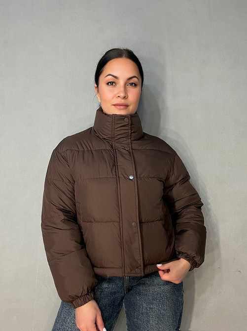 Куртка женская Fashions 87226 короткая демисезонная коричневая, коричневый, L Киев - изображение 4