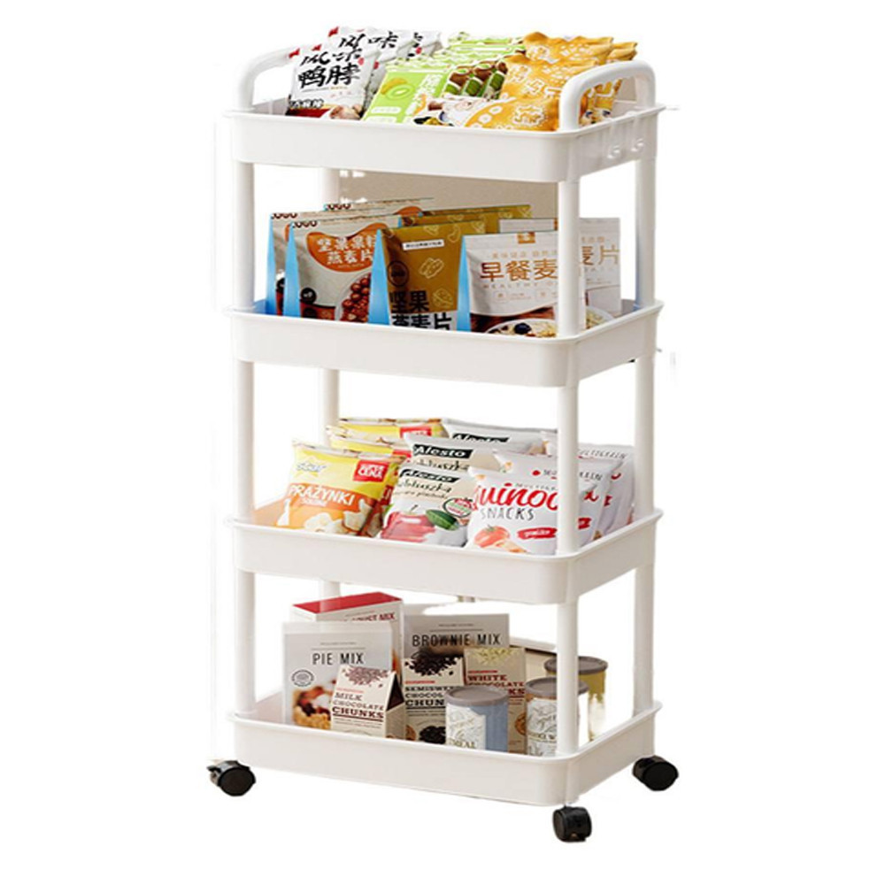 Стеллаж на колесах 4 яруса, GT-248 / Передвижной стеллаж для ванной / Этажерка для кухни / Полка на колесах Киев - изображение 1