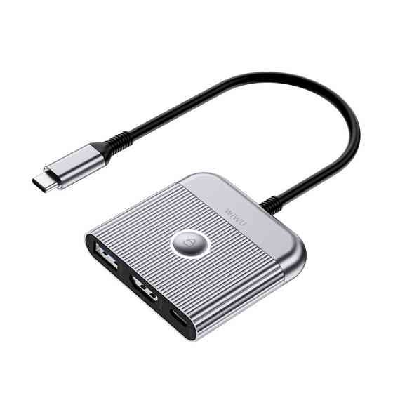 USB-Hub WIWU Traveling 3in1 USB C hub Wi-HB002 Gray Одеса