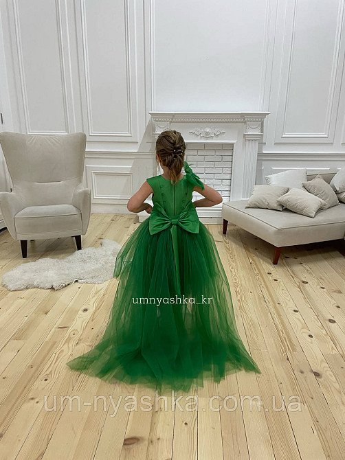 Зелене пишне плаття зі зйомним шлейфом Кривий Ріг - фото 8