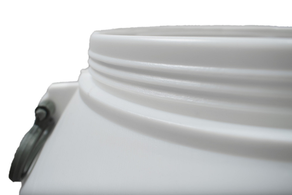 Бочка  пищевая  60 л белая пластиковая  низкая бидон  широкая горловина для молока и воды Днепр - изображение 5