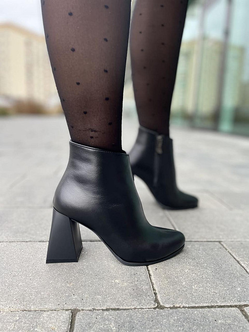 Nivelle Жіночі черевики NIVELLE чорні натуральна шкіра висота 10см каблук 8см 35р. (8016/8018-8 Коломыя - изображение 9