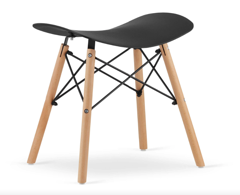 Табурет Leobert Corfu вигнутий у скандинавському стилі чорний Київ - фото 1