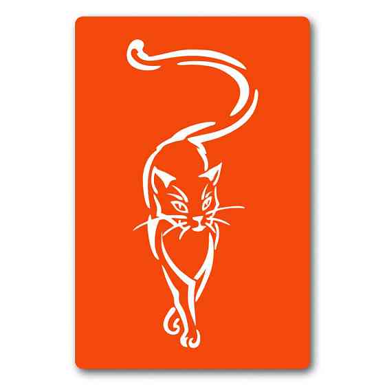 Трафарет для био-тату Котик kx001-24*34см, размер 24х34 см Винница