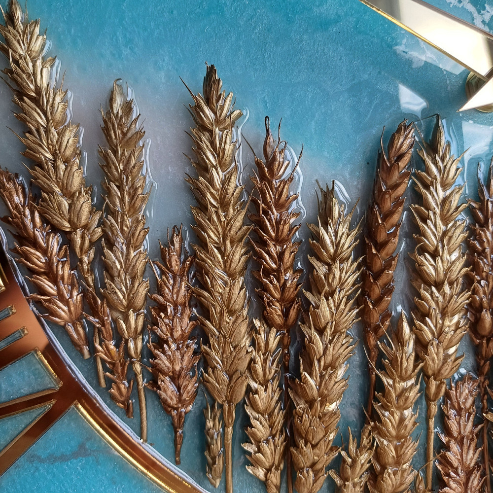 Годинник настінний 40 см з епоксидної смоли ручної роботи Дніпро - фото 7