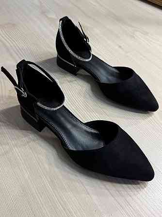 Туфли женские Meideli 023-1 Mary Jane с ремешком в камешках экозамша черные, 39, 24,8 см Киев