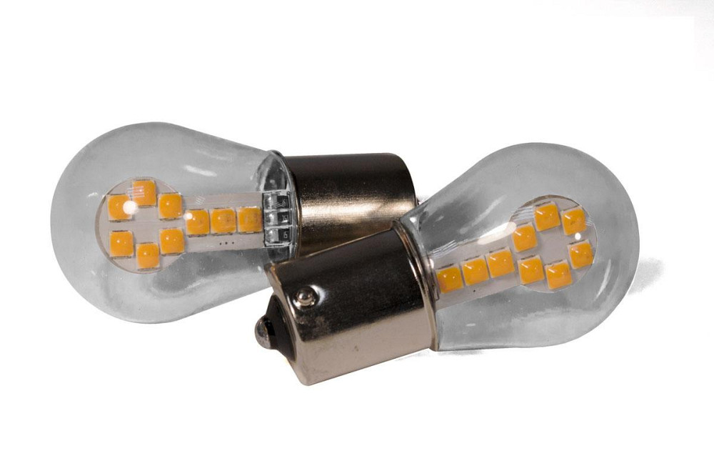 Світлодіодна лампа StarLight T25 18 діодів SMD 3030 12 V 1.5 W AMBER у скляній колбі Харків - фото 2