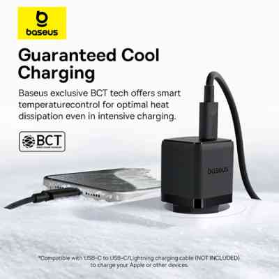 Зарядное устройство Baseus Palm Fast Charger 1C 20W + Cable 1.0m Type-C 60W black (P10111602113-01) Винница