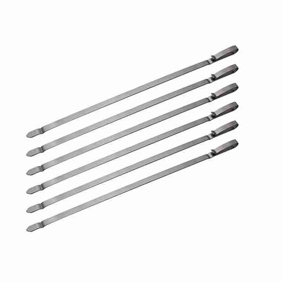 Набор шампуров для боковой горелки гриля SANTOS, из нержавеющей стали, ветрозащиты, набор 6 шт. 890956 Код: 010998 Ровно