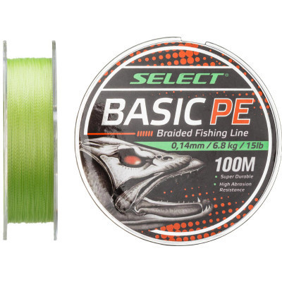Шнур Select Basic PE 100m Light Green 0.10mm 10lb/4.8kg (1870.27.47) Винница - изображение 1