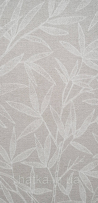 Шпалери вінілові на флізеліні метрові Rasch Novella 1,06х10 листя гілки матові білі на бежевому Київ - фото 2