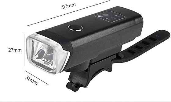 Велосипедный индукционный фонарь со звонком 120дБ 1800мАч HJ-047B Киев