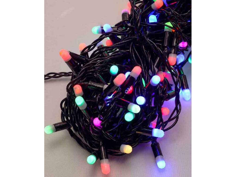 Гірлянда вулична 100LED мульті RB/RG 10м чорний каучук 2.2мм 1420-54 ТМ КИТАЙ Київ - фото 1