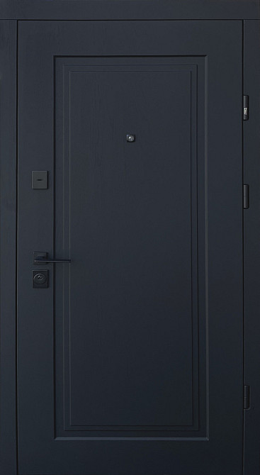 Вхідні металеві двері Страж Florence 850х2040 мм чорна структура софт тач/біла емаль Праві Київ - фото 1