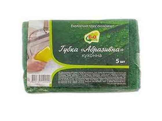 Губка кухонна Абразив 5 шт. ТМ EkO plus   Solmir Київ
