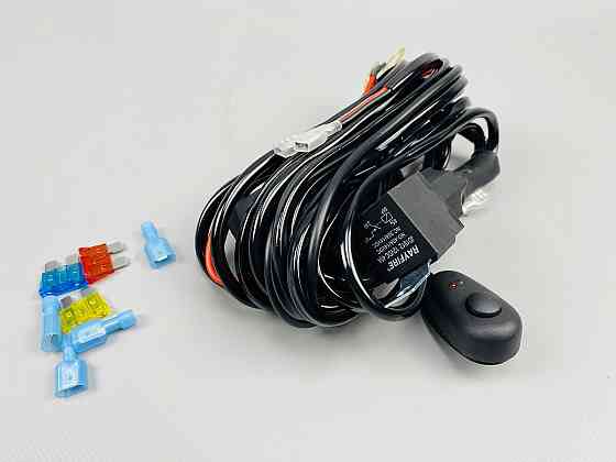 Комплект проводки для будь-яких led фар і led bar в зборі 0-30A 3 м кабель пульт з джгутом реле запобіжники Мукачево