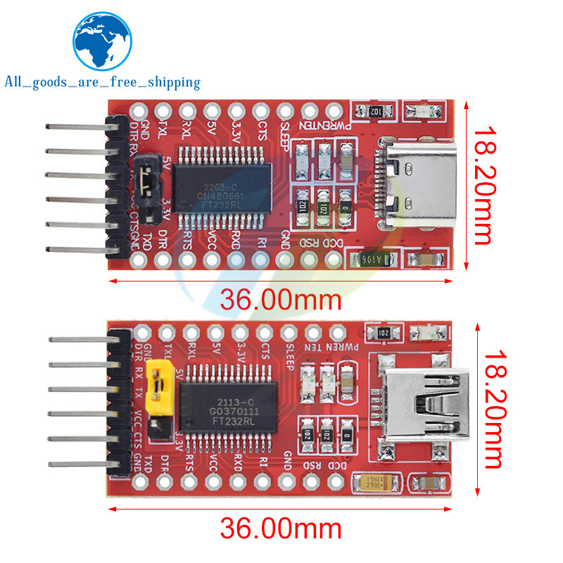 MiniUSB - UART TTL FT232RL 6pin конвертер, програматор для Arduino, модуль перетворювача інтерфейсів Київ - фото 2