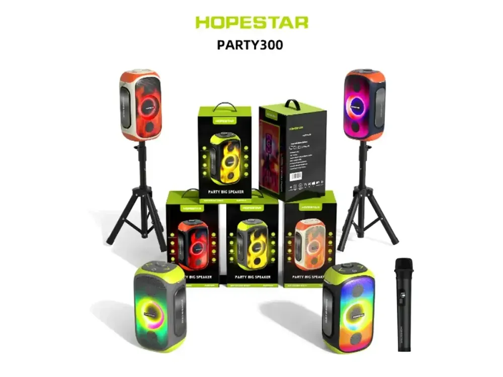 Портативна Bluetooth колонка Hopestar Party 300 з RGB підсвіткою, TWS, AUX, USB, мікрофон Одеса - фото 1