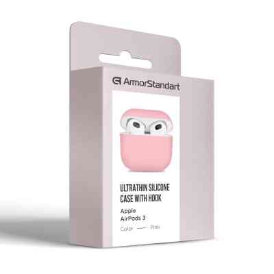 Чехол для наушников Armorstandart Ultrathin Silicone Case для Apple AirPods 3 Pink (ARM60288) Винница