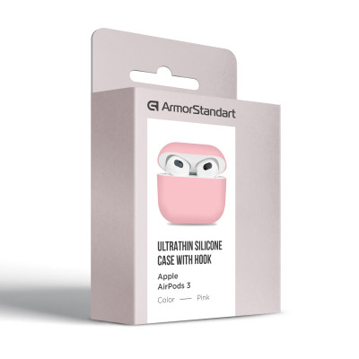 Чохол для навушників Armorstandart Ultrathin Silicone Case для Apple AirPods 3 Pink (ARM60288) Вінниця - фото 3