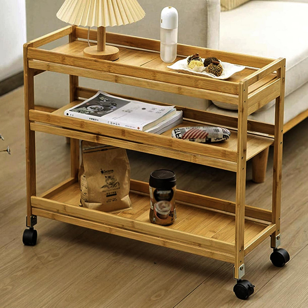 Етажерка для ванної на коліщатах "Луана" сієна Миколаїв - фото 1