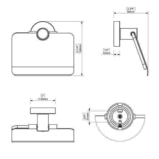 Тримач туалетного паперу з кришкою SONIA ASTRAL 181353 Луцк