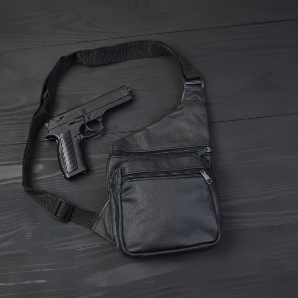 Оригінальна чоловіча сумка крос-боді, Чоловіча вулична сумка через плече крос-боді гладка VL-41 Івано-Франківськ - фото 6