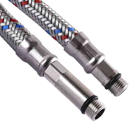 Шланг нержавіюча сталь ECO FIX М10х1/2″ 0,4 м ПАРА EPDM Тернополь