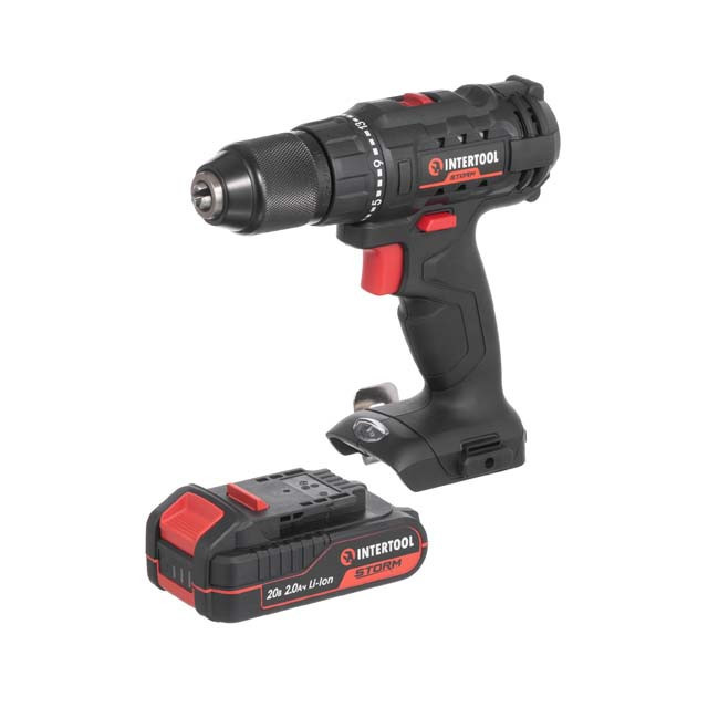 Дриль-шурупокрут акумуляторний INTERTOOL WT-0350, 20 В, 35 Nm, 1500 об/хв, 2-13 мм, Li-ion, 2,0 Ач, ЗП 2 A - з кейсом та акб Львів - фото 7