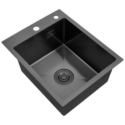 Мийка кухонна Kroner PVD Schwarze-4050HM (CV035374) Вінниця - фото 7