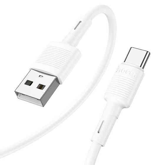 Кабель USB - Type-C HOCO X83 3A 1m PVC PVC конектори колір білий 6931474770912 Одеса