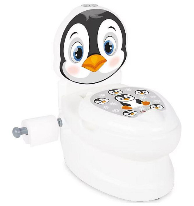 Навчальний дитячий горщик Унітаз Pilsan (білий з пінгвіном) (07-565) для дітей Київ - фото 1