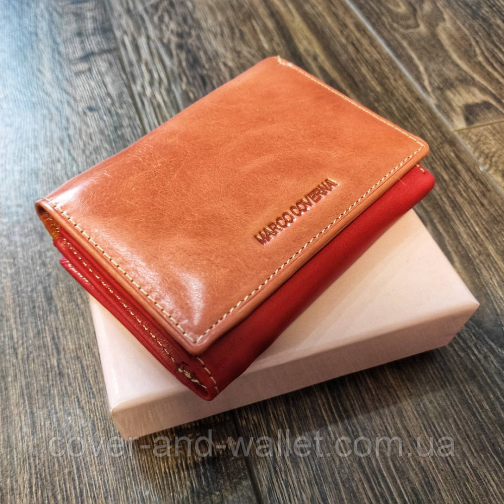 Маленький шкіряний жіночий гаманець пудрового кольору Marco Coverna MC 2-2068 Київ - фото 8