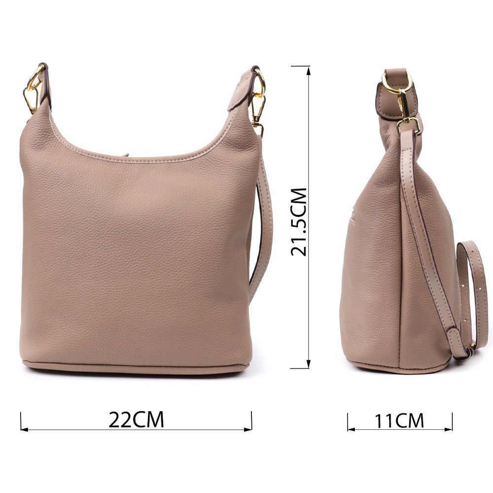 Женская сумка на плечо из натуральной кожи Vintage 22629 Бежевая Киев - изображение 3