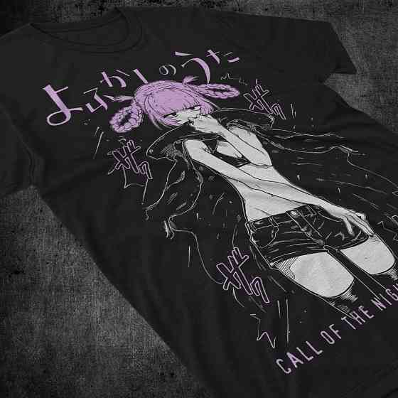 Футболка для хлопчика з аніме принтом Коу Йаморі Назуна Нанакуса оверсайз (зріст від 165 до 180) Чорний AnimeJ0865m Дніпро