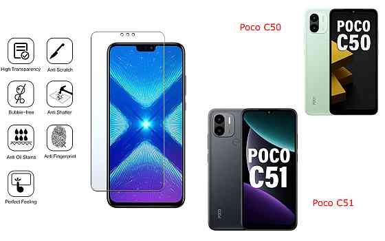 Захисне скло NeoGlass для Poco C50, Poco C51 – надпрозоре та стійке Київ
