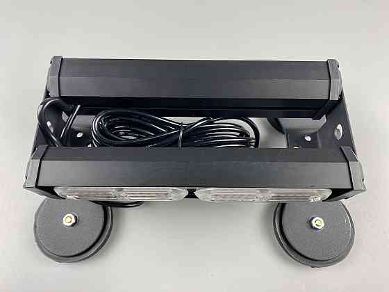 Стробоскоп LED 2 секции двухсторонний световой сигнальный, LED-балка крепление двойной магнит универсальный Мукачево