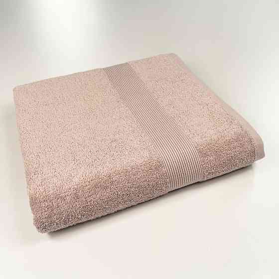 Комплект махровых полотенец с бордюром 2шт GM Textile 50х90см, 70х140см 400г/м2 (Капучино) Сумы