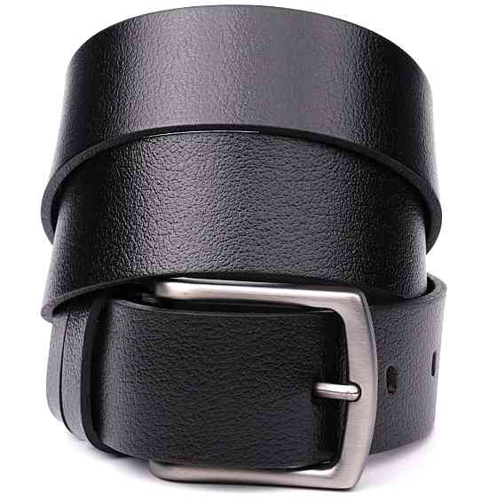 Надежный мужской ремень из натуральной кожи BOND 22950 Черный Киев
