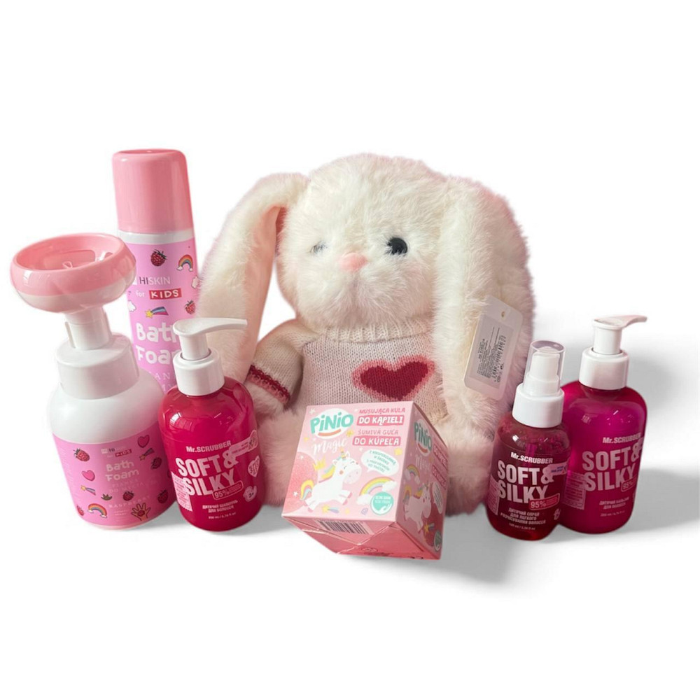 Дитячий подарунковий набір догляду + м’яка іграшка зайчик Чернівці - фото 1