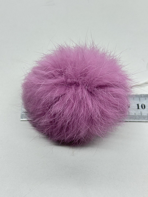 Помпони на дитячу шапку з натурального хутра кролика 7-8 см Рожевий 2 Харків - фото 3
