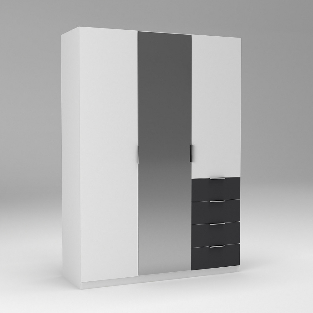 Шафа Крістал 2, Білий/Антрацит, 1500х520х2100 Львів - фото 3