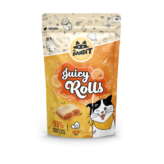 Лакомство для кошек Мистер Бандит Mr.Bandit Сочные роллы с желтком для кошек, 40 г срок до 12.25 Винница
