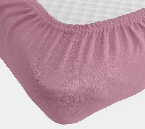 Digital лавандовый Простынь махровая на резинке с наволочками Anisa (220х240+30 см) Київ