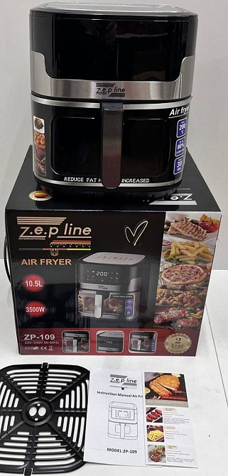 Аэрофритюрница Гриль: Zeplin-109 с сенсорным управлением , 10.5 л. 3500ВТ. Киев - изображение 4