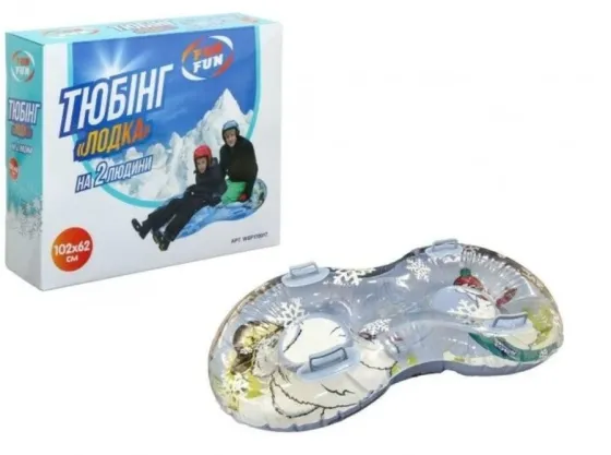Надувні санки Тюбінг For Fun Човен 102х62 см (WSP170017) Чернігів